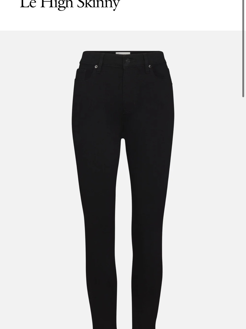 Frame Denim Black Le High Skinny Jeans